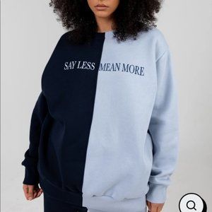 Mayfair Group Say Less Mean More navy blue sweatsuit set